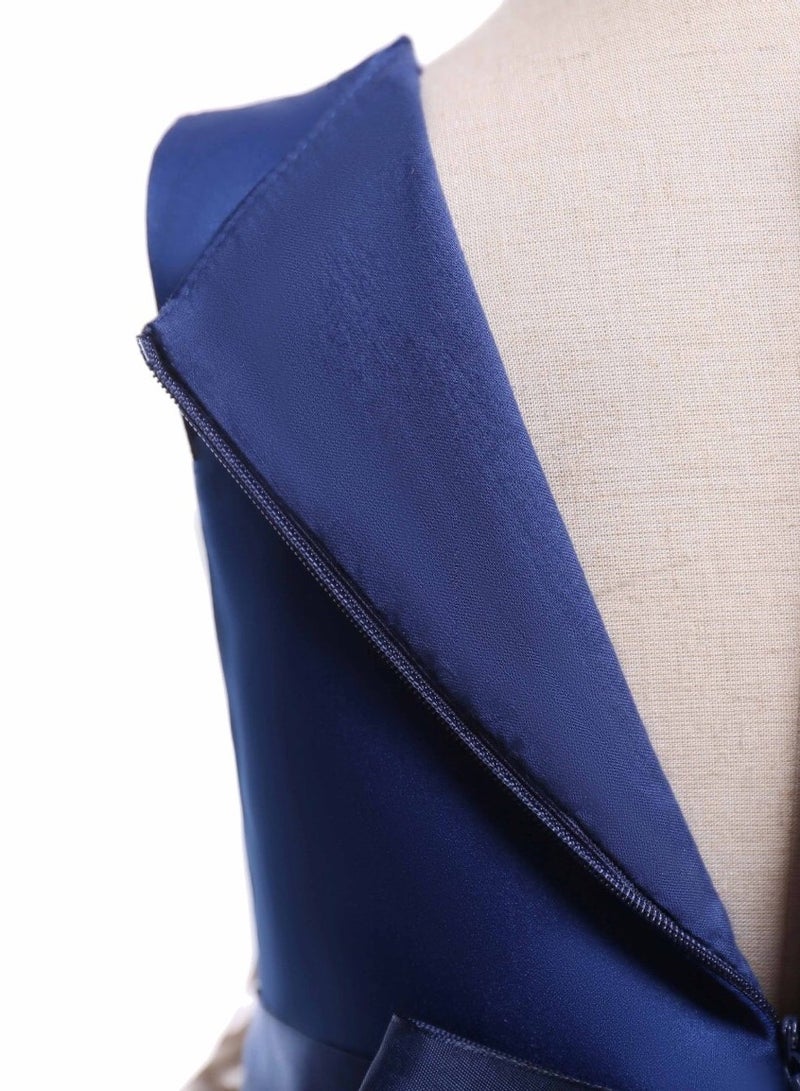 New Fashion Party Girl's Ceremonial Dress Blue Color