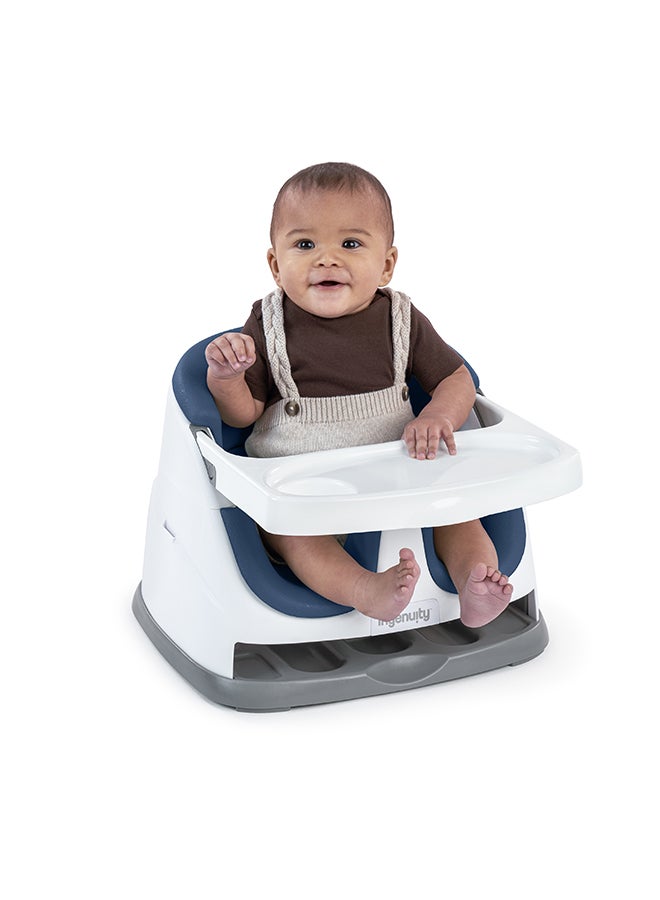 Baby Base 2-in-1 Booster Feeding and Floor Seat with Self-Storing Tray - Night Sky