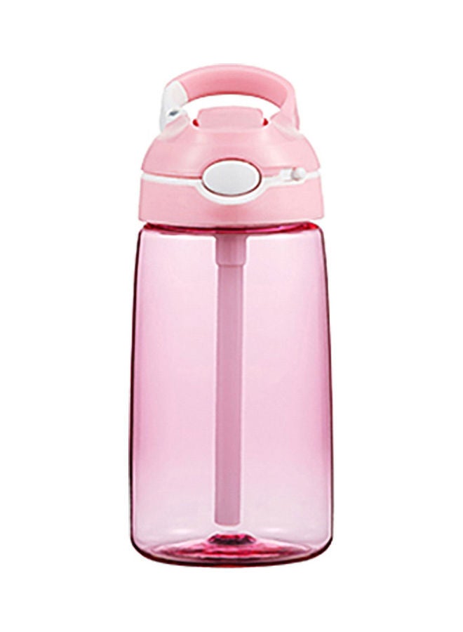 Portable Sports Water Bottle with Straw Pink 20x8x8cm