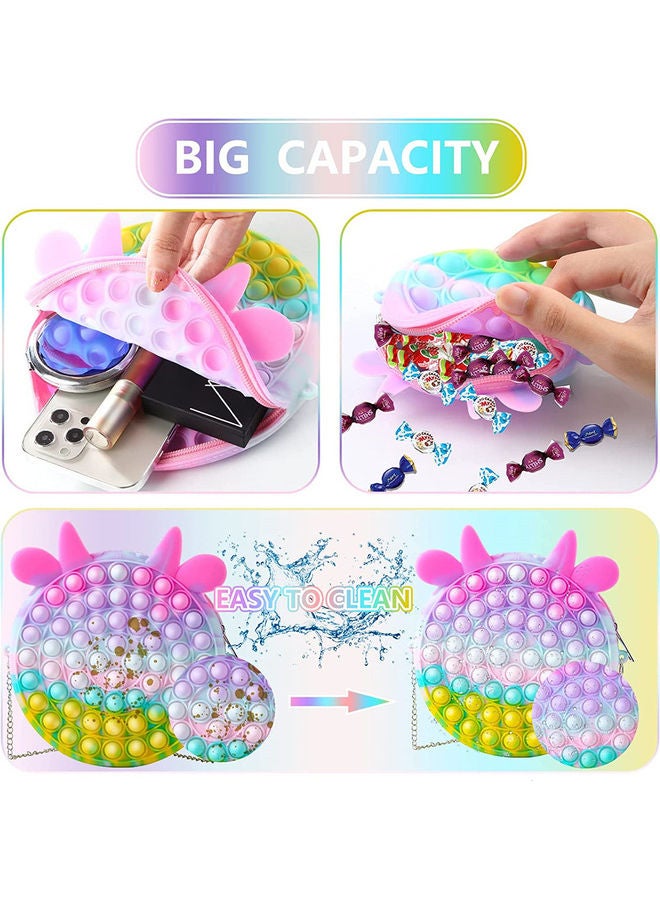 2-Piece Sensory Fidget Shoulder Bag Toys 18.5 x 18.5 x 2cm