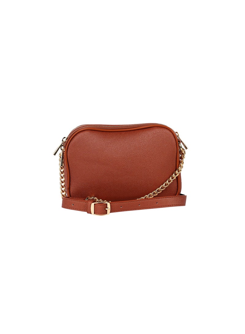 Lois Signature Monogramed Women's Shoulder Crossbody bag in Textured Leather
