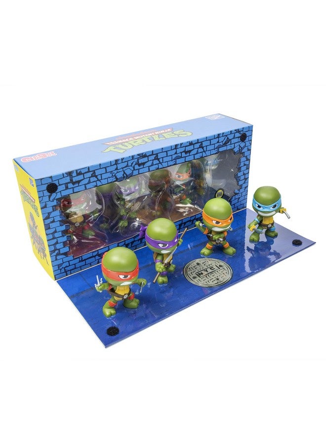 Teenage Mutant Ninja Turtles Limited Edition Sdcc 2023 3Inch Cheebee '80'S Cartoon' Turtles 4Pack