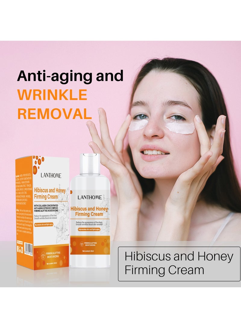 Lanthome hibiscus honey facial cream to reduce wrinkles gentle and moisturizing facial care 60ml