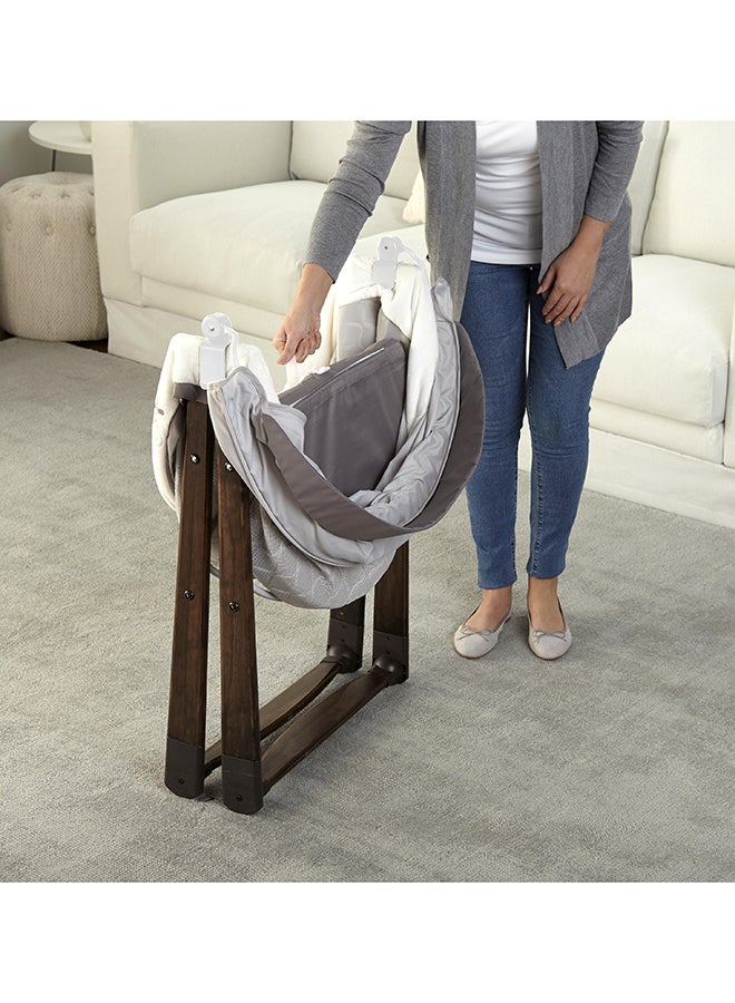 Foldaway Rocking Wood Bassinet - Carrington