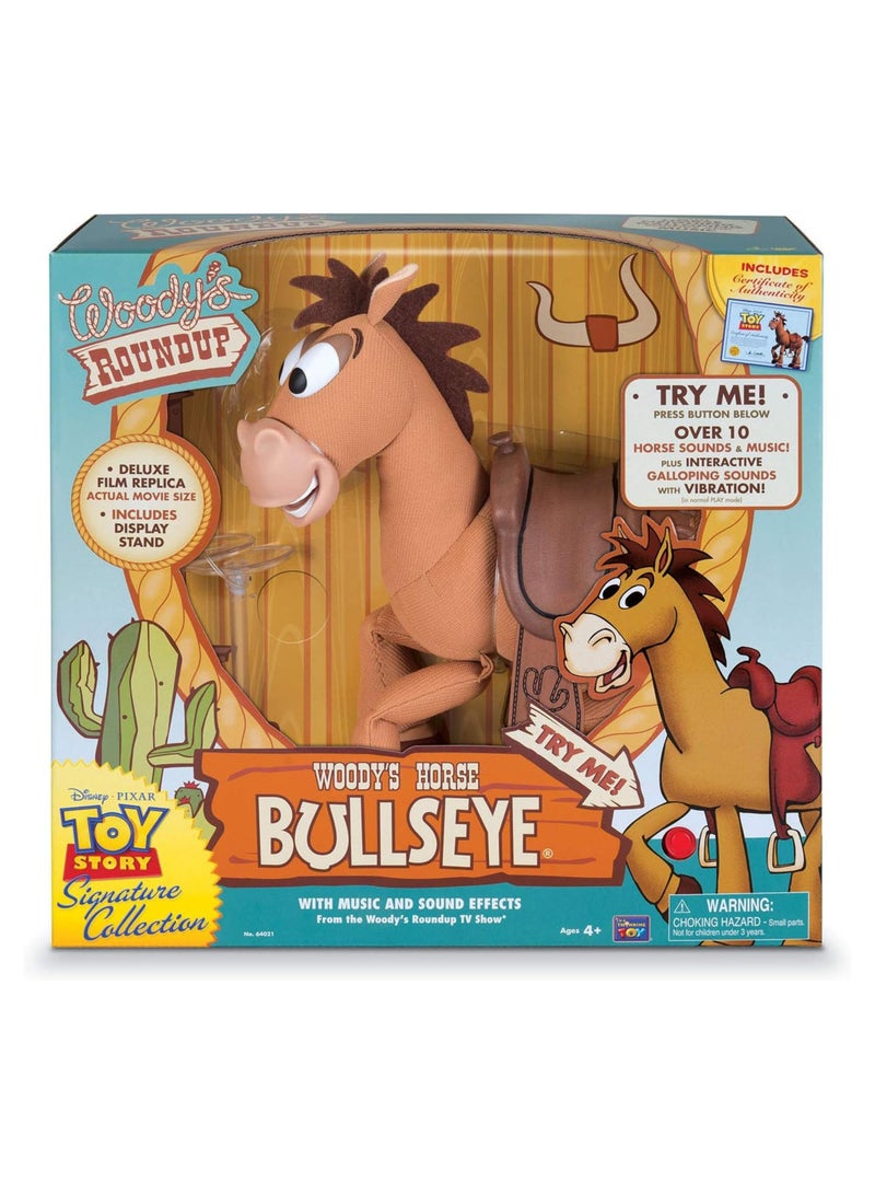 Disney Pixar Toy Story Signature Collection - Woody's Horse Bullseye - Thinkway Toys - Actual Size Comes with a Certificate - Tallking Toy