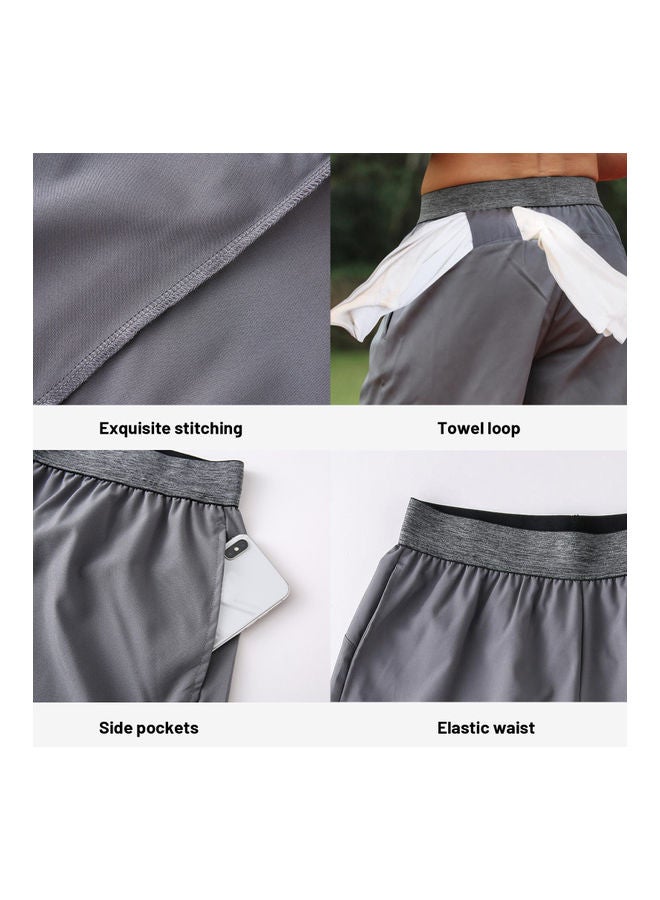 Solid Men Sport Shorts M