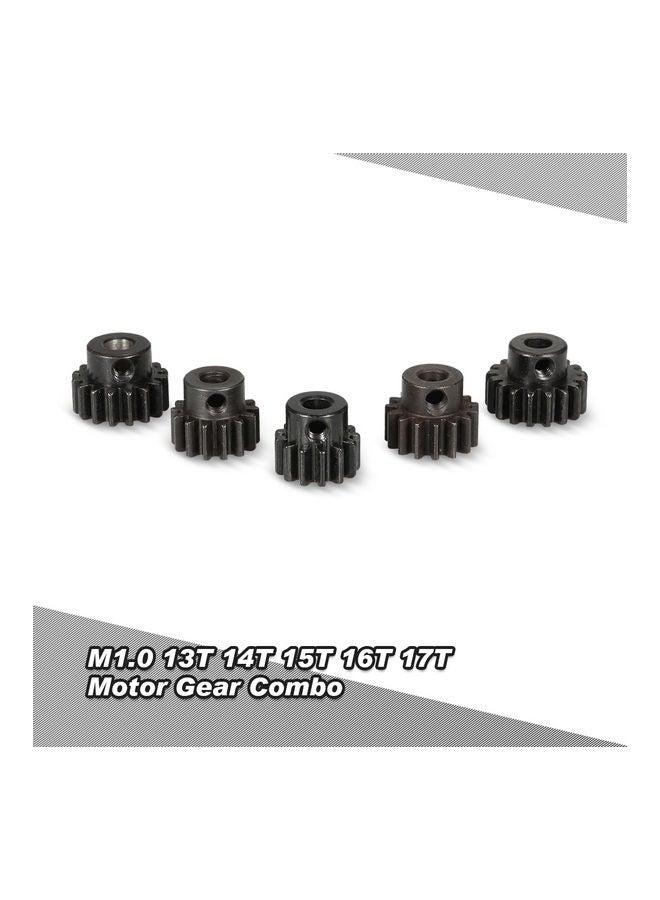 5-Piece Metal Pinion Motor Gear For 1/8 RC Buggy Car Monster Truck 8.5x3x4.5cm