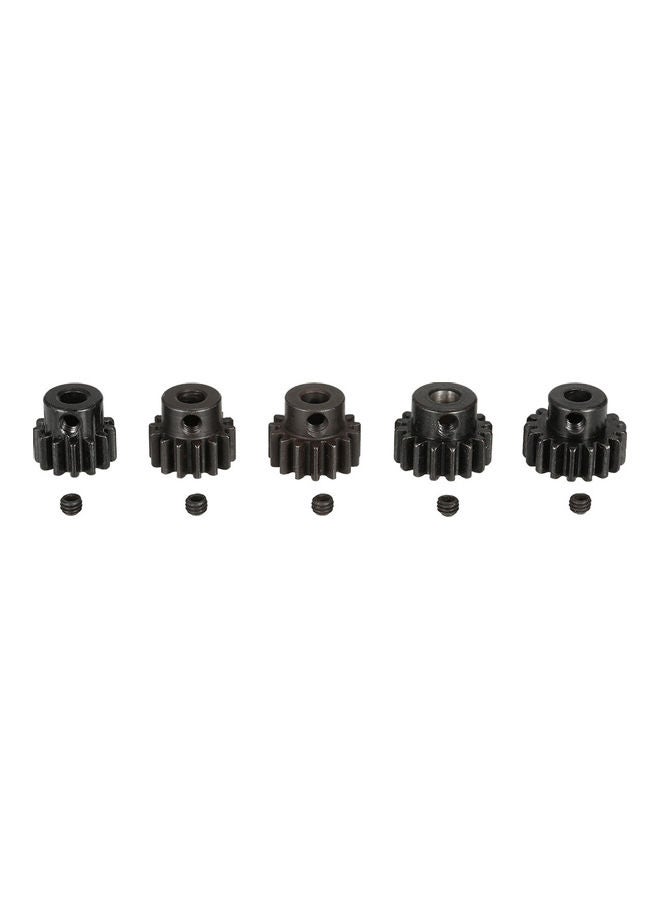 5-Piece Metal Pinion Motor Gear For 1/8 RC Buggy Car Monster Truck 8.5x3x4.5cm