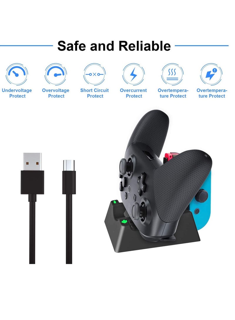 Charging Dock Compatible With Nintendo Switch Oled Model Charger Station for Pro Controller Pro Handle Charger for Nintendo Switch Charger for Switch Joy con Charger