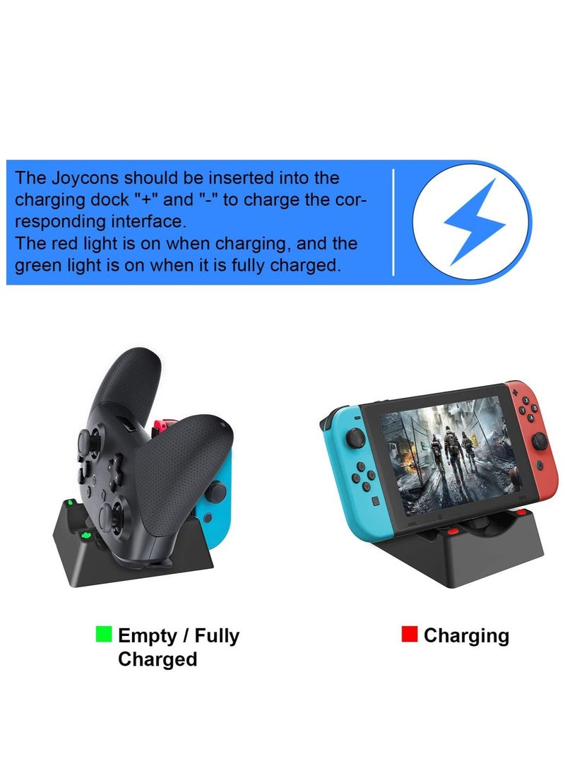 Charging Dock Compatible With Nintendo Switch Oled Model Charger Station for Pro Controller Pro Handle Charger for Nintendo Switch Charger for Switch Joy con Charger