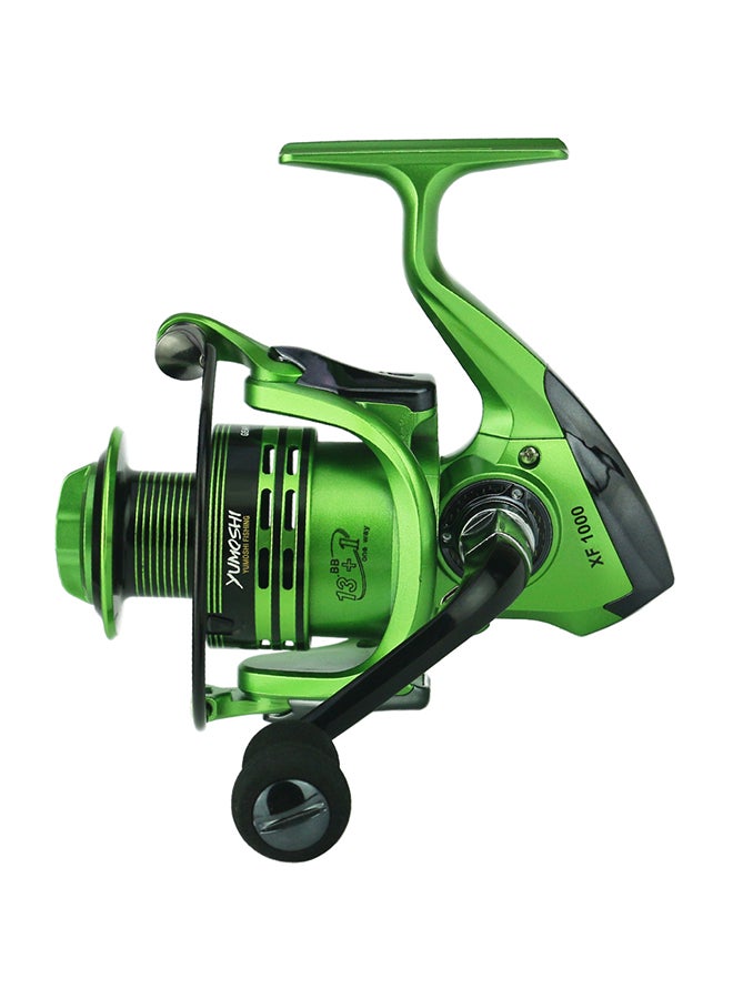 13+ 1BB Dual Brake System Spinning Fishing Reel With Left/Right Interchangeable Rocking Handle 17 x 17 x 10cm