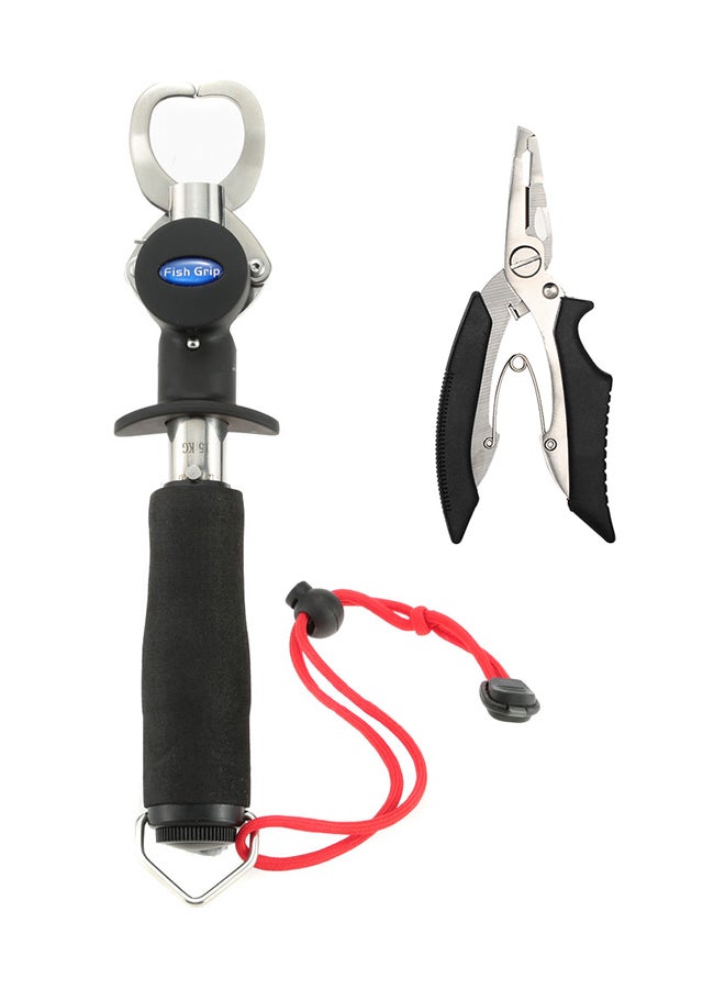 Portable Fish Lip Gripper With Multifunctional Scissors Hook