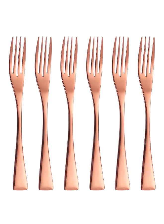 6-Piece Stable Fork Set Rose Gold 26.5 x 20.4 x 3.3cm