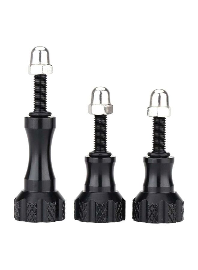 Aluminum Thumb Knob Stainless Bolt Nut Screw Set Black