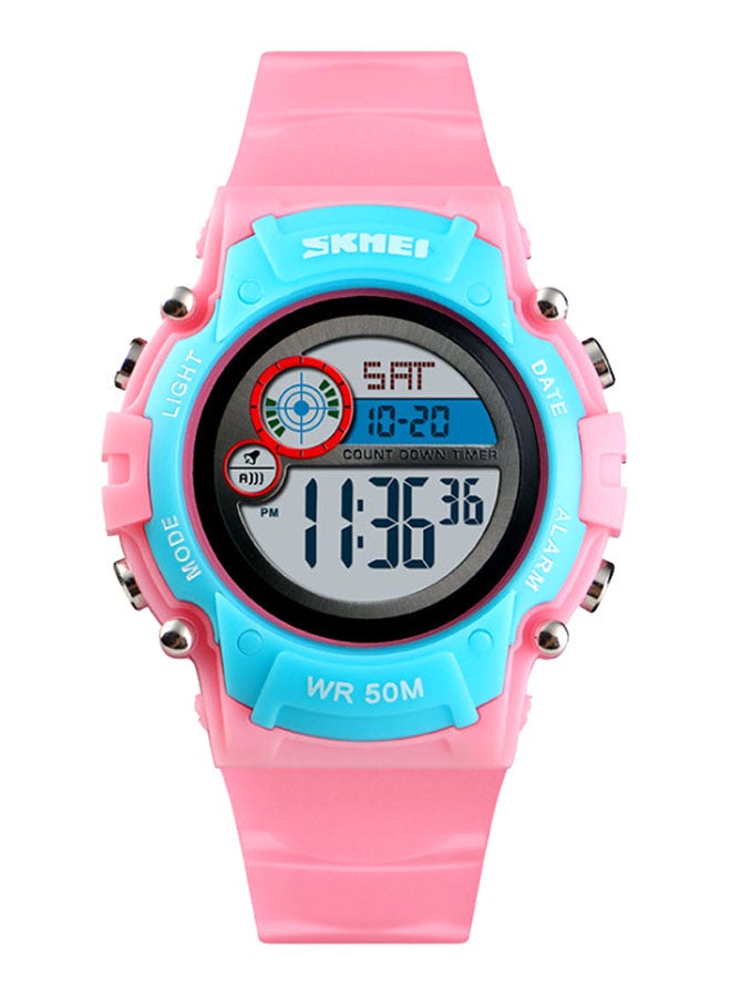 girls Sports Waterproof PU Leather Digital Watch 1477
