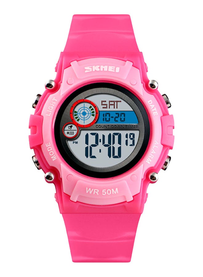 girls Sports Waterproof PU Leather Digital Watch 1477