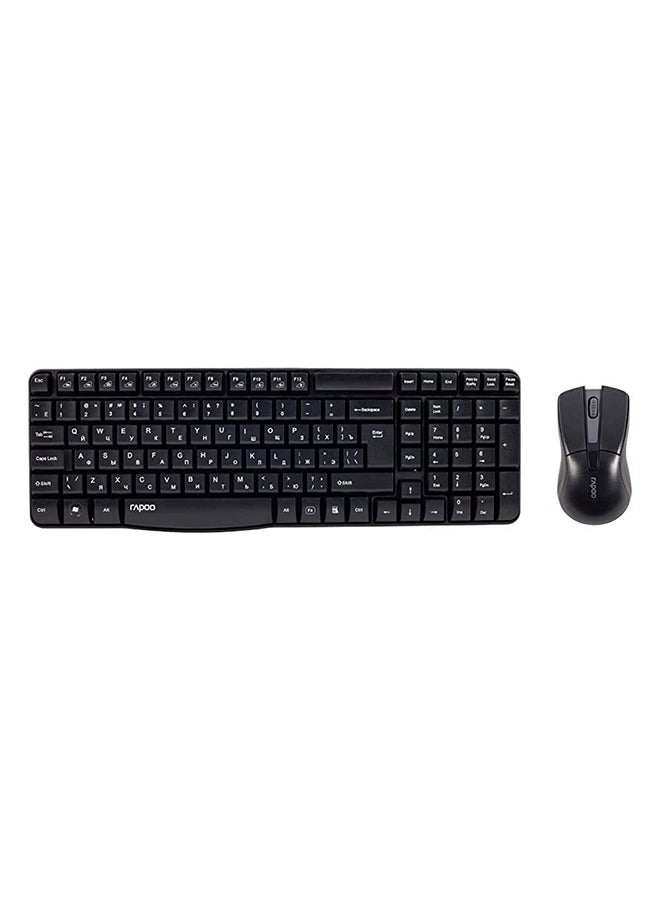 X1800 Wireless Optical Mouse And Keyboard Bundle (Spill resistent) Black