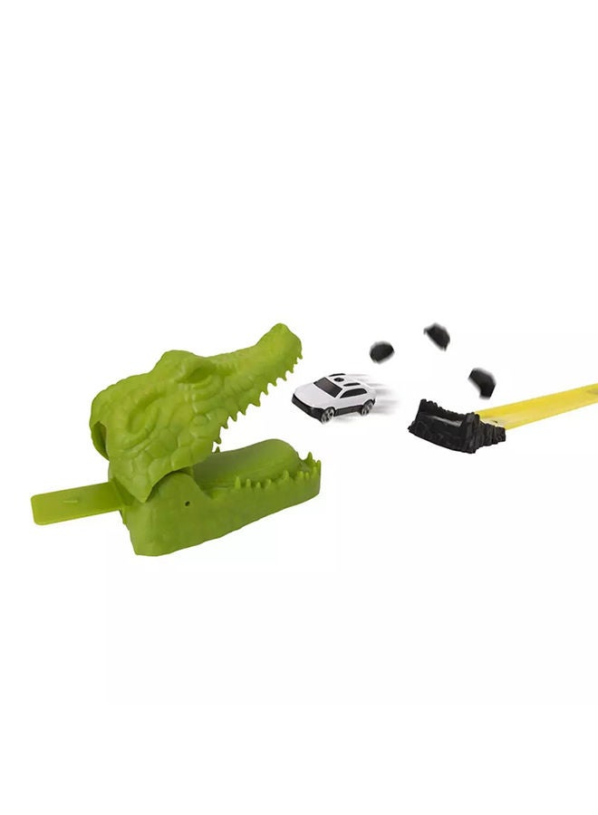 Beast Machine Croc Attack Track Set & 5 Die-Cast Cars - Durable Boys Playset, Engages Motor Skills, Perfect for Kids aged 3+