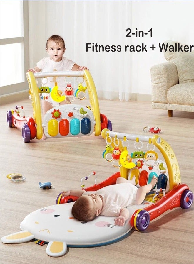 4-in-1 Fitness Stand Pedal Rechargeable Piano Baby Learning Walker