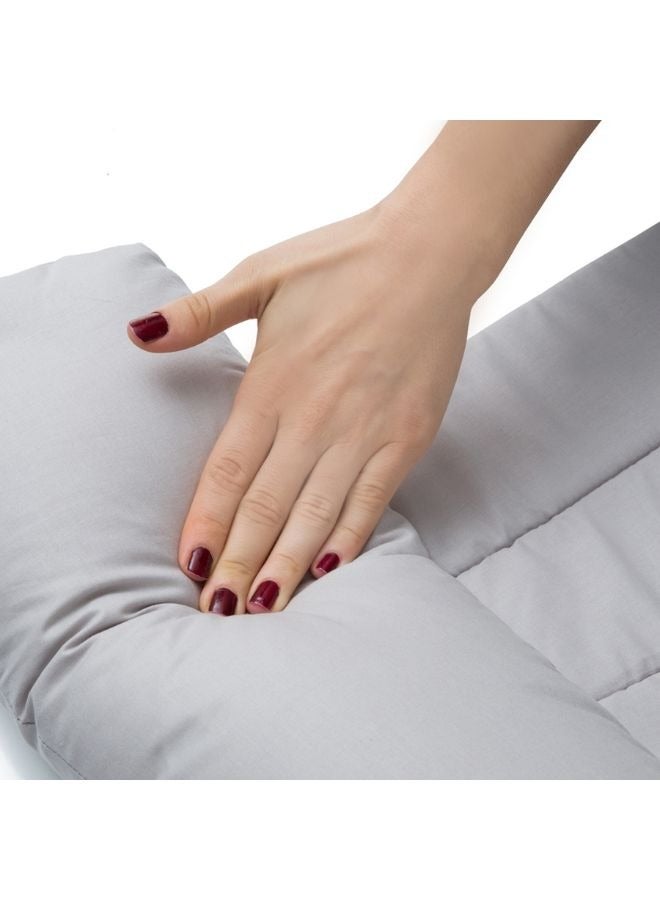 Babyjem Pregnancy Back Support & Feeding Pillow, Grey, Mother