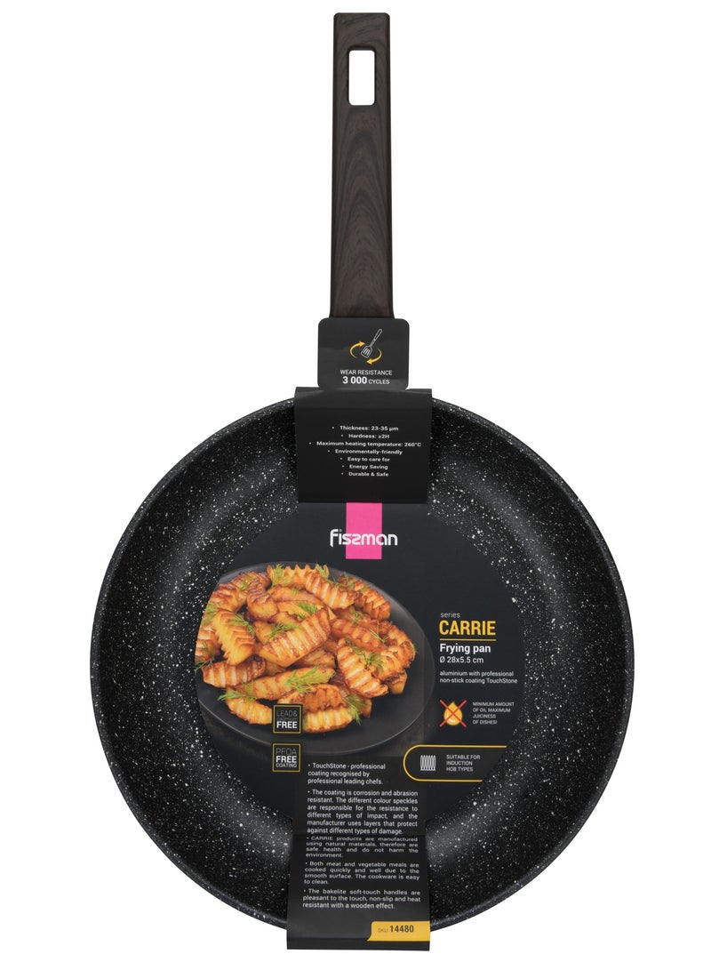 Frying Pan 28x5.5cm Carrie Aluminum with Induction Bottom