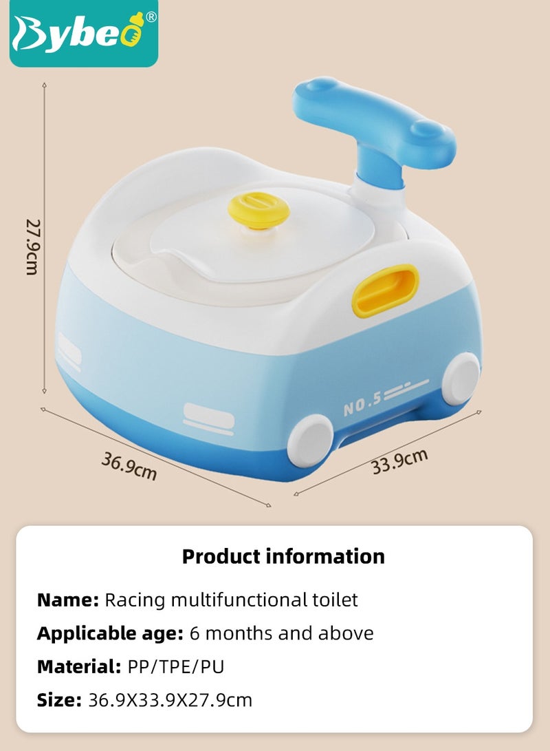 3-In-1 Multifunctional Kid Potty Training Seat, Removable Design Toilet Train Seats, Potties Chair for Kids Toddler Boy Girl, Portable Children Travel Toileting Toilets, Shaped of Cartoon Racer