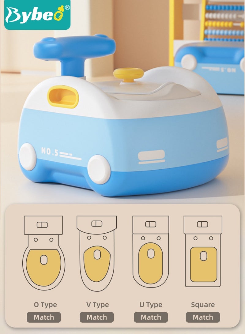 3-In-1 Multifunctional Kid Potty Training Seat, Removable Design Toilet Train Seats, Potties Chair for Kids Toddler Boy Girl, Portable Children Travel Toileting Toilets, Shaped of Cartoon Racer