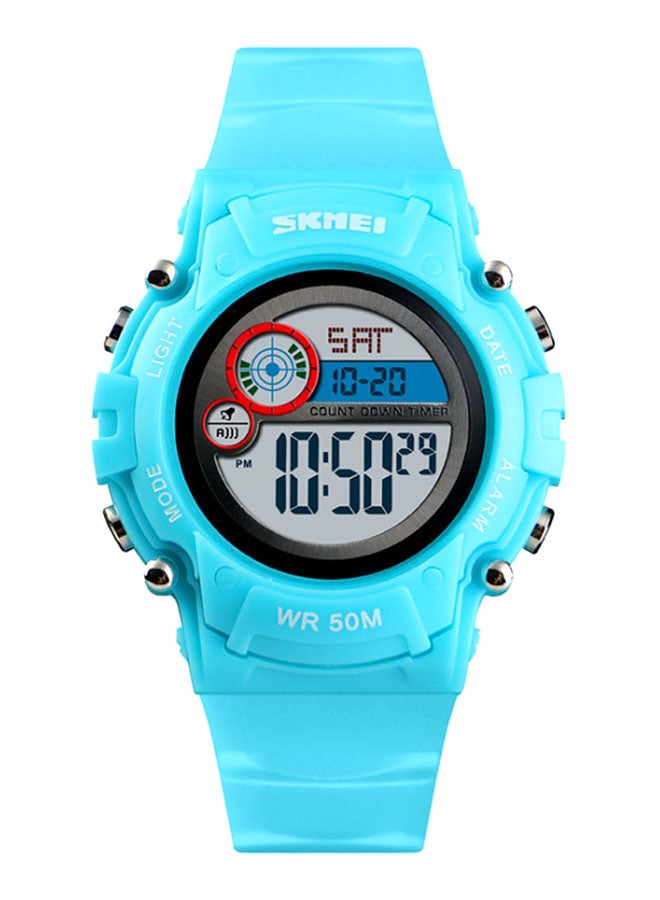 boys Sports Waterproof PU Leather Digital Watch 1477