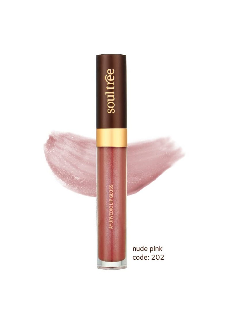 SoulTree Ayurvedic Lip Gloss Nude Pink Colour 202 5G