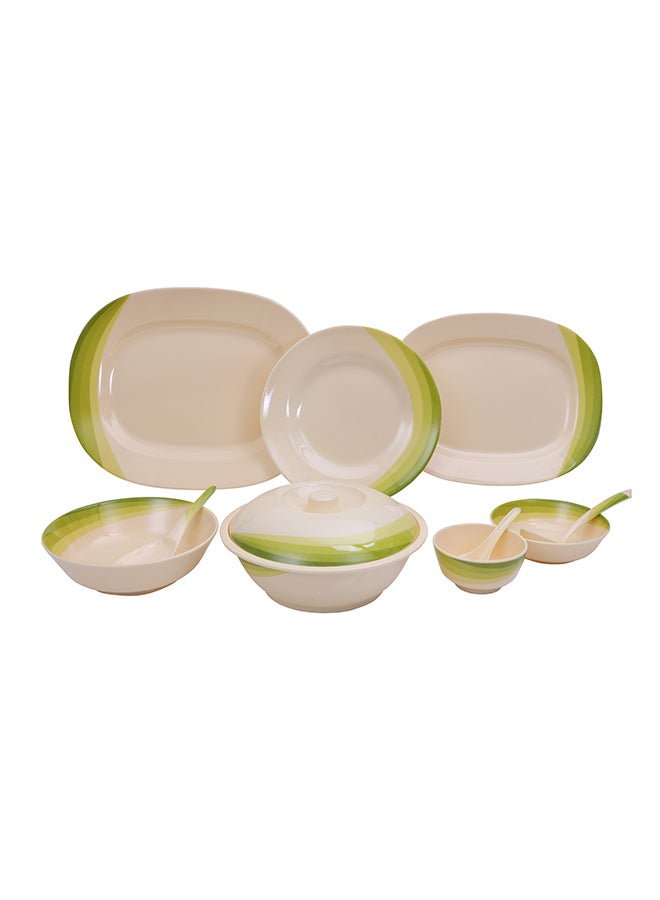 64-Piece Dinner Set Yellow/Beige