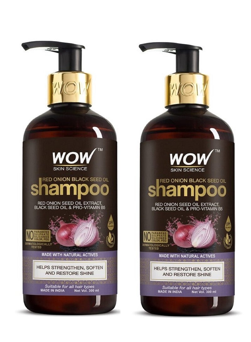 Pack Of 2 Red Onion Black Seed Oil Shampoo 300ml x 2