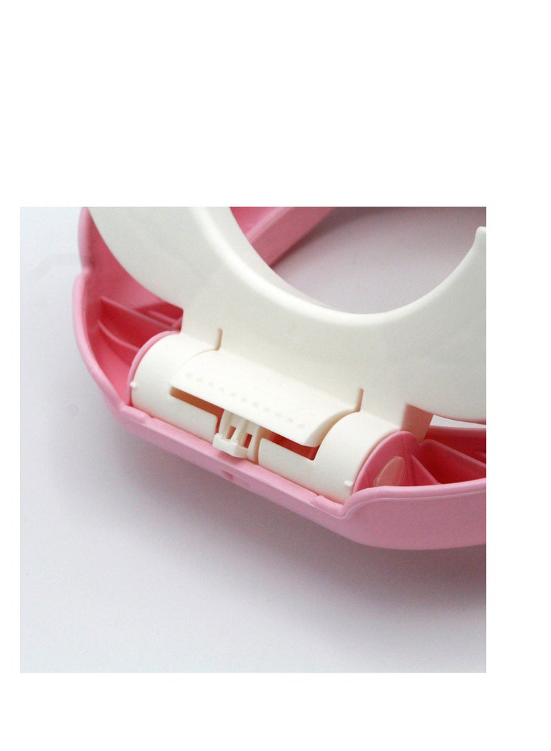 Babyjem Portable Baby Potty Seat, 1+ Year, Pink - Easy-Opening, Non-Slip Feet, Super Absorbent, Disposable Bags, Hygienic Area - Padded Bag & Double-Stage Opening Feet