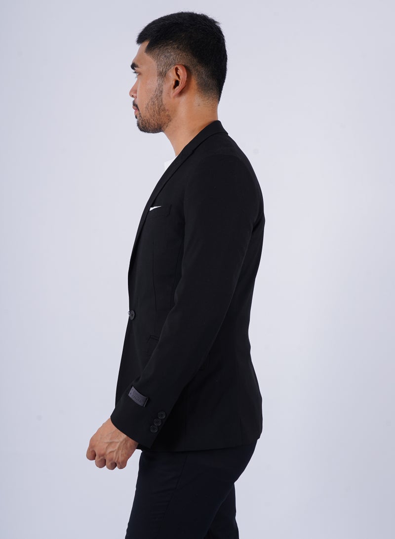 Men’s Autumn Suit Blazer PV – Black