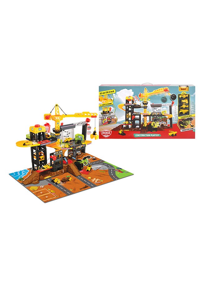 Construction Playset W/ 4 Vehicles