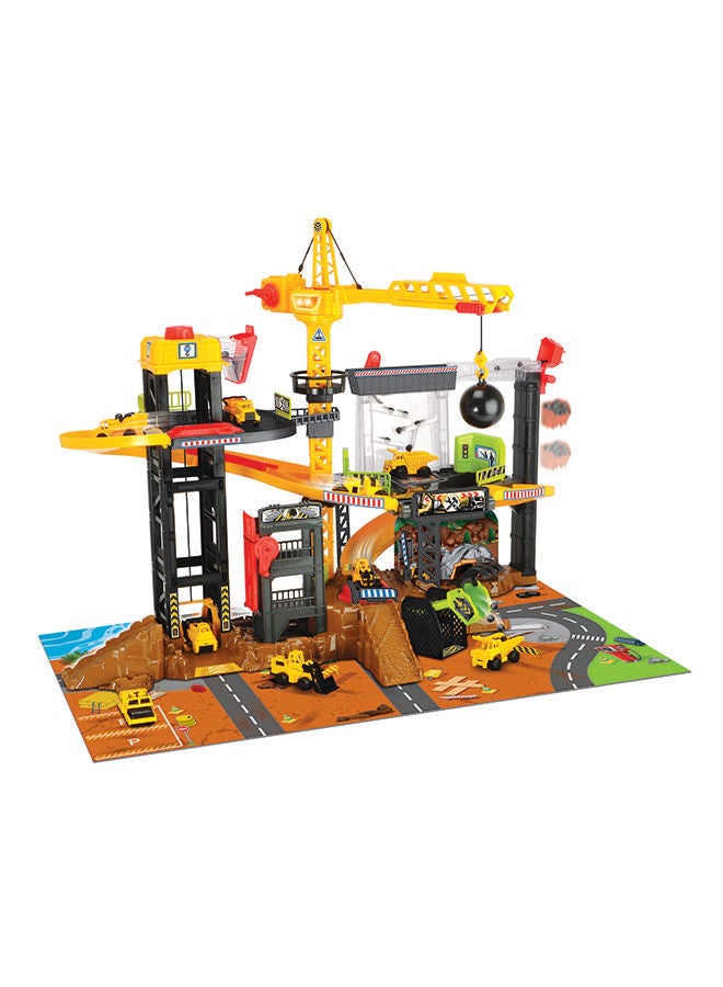 Construction Playset W/ 4 Vehicles