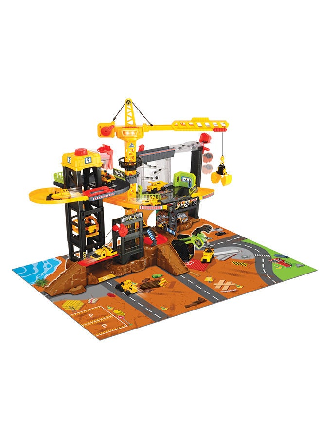 Construction Playset W/ 4 Vehicles