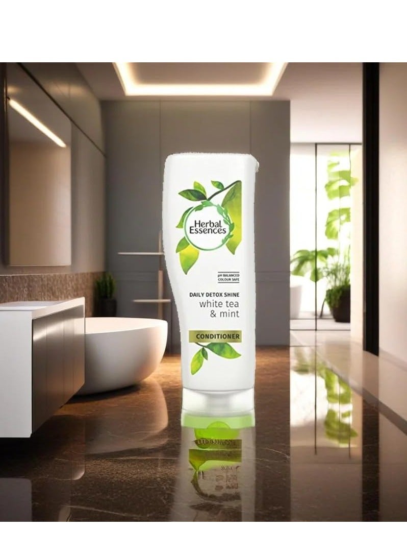 Herbal Essences Daily Detox Shine White Tea mint Conditioner 400ml