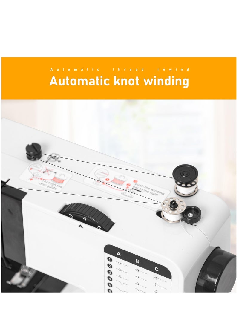 Sewing Machine, Mini Sewing Machine for Beginners and Kids, Portable Electric Sewing Machine, 38 Stitches Adjustable Speed Speed with Foot Pedal & Sewing Kit