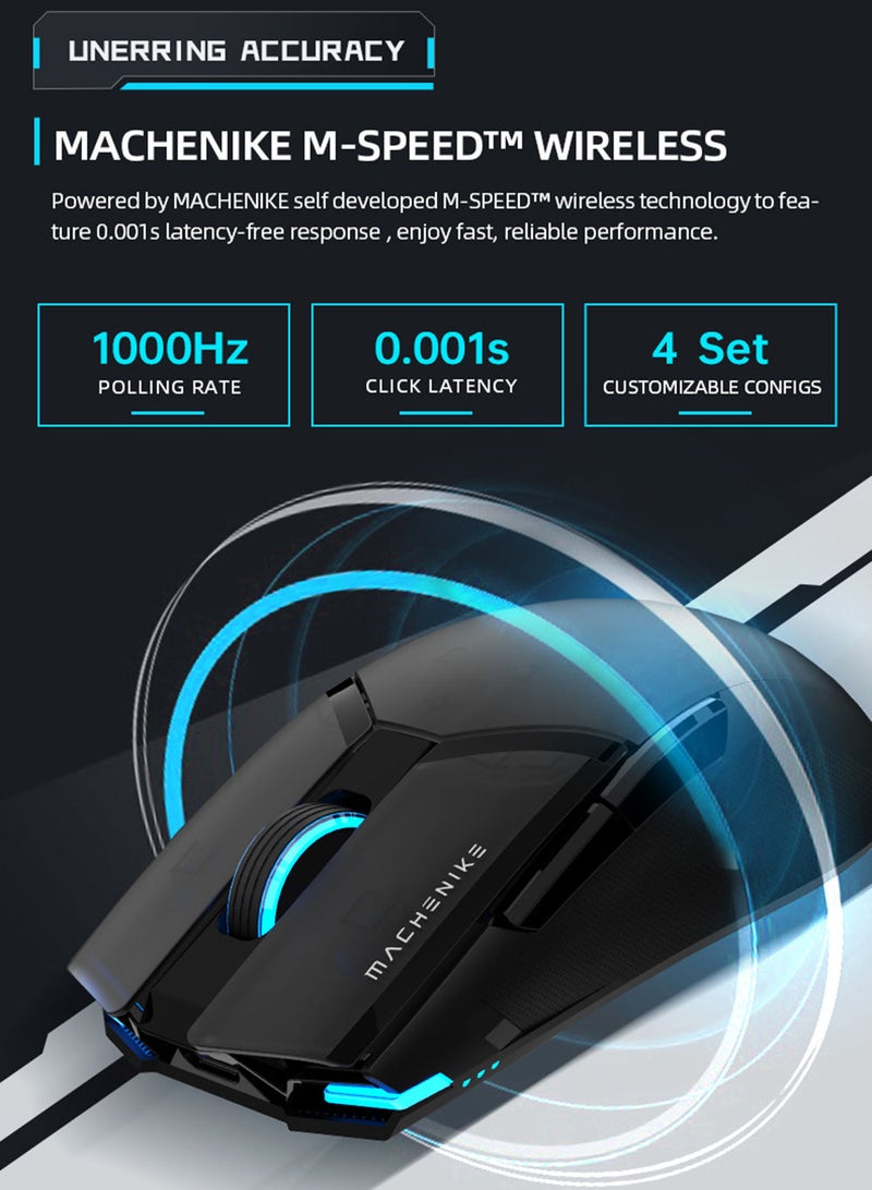 M7 PRO Wireless Gaming Mouse Rechargeable Dual Mode Gaming Mice 8000 DPI Gaming Office Special Computer Mouse For Laptop Desktop