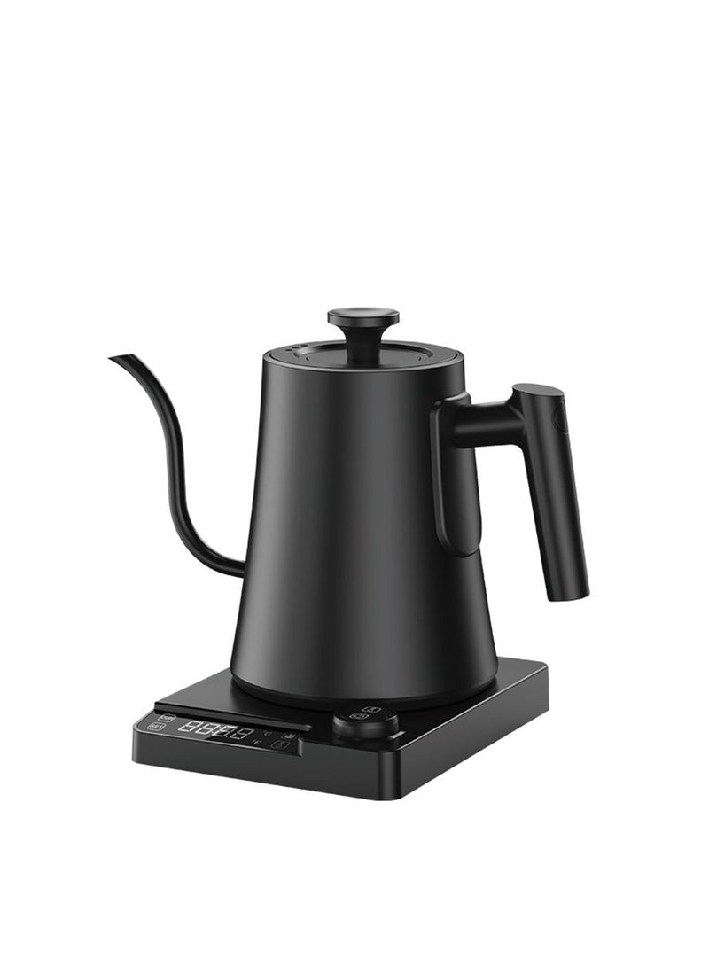 Electric Kettle, Gooseneck Electric Kettle Pour Over Tea Kettle & Coffee Kettle 100% Stainless Steel BPA Free Electric Kettle 1200W Quick Heating 1L French Press for Family Matte Black