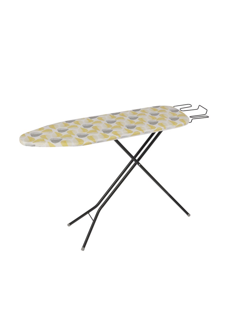 Royalford Mesh Top Ironing Board  RF12002 Heat Resistant Cotton Cover with Foam Pads and Adjustable Height Mechanism Foldable and Easy to Store Non-Slip Legs, Iron Rest and an Attached Cloth Rack|