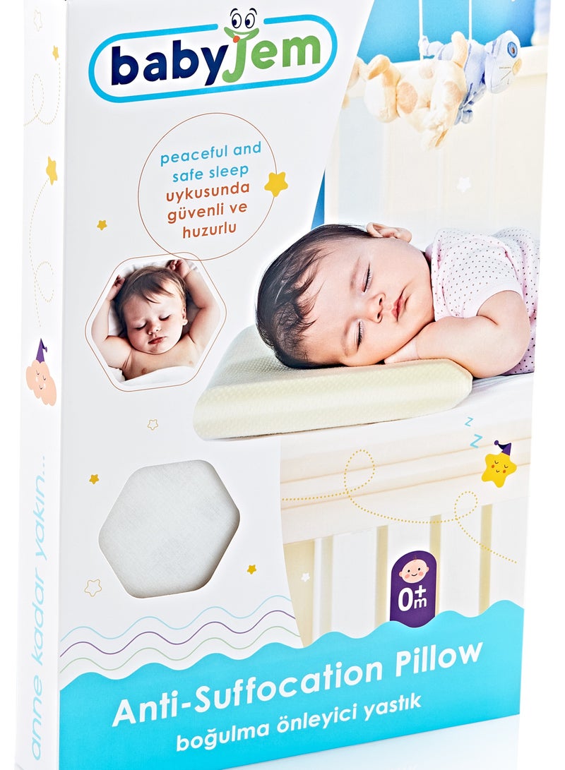 Babyjem Breathable Anti-Suffocation Pillow for Babies | Hollow Inner Structure | 100% Cotton Cover | Safe and Comfortable Sleep | Easy to Clean