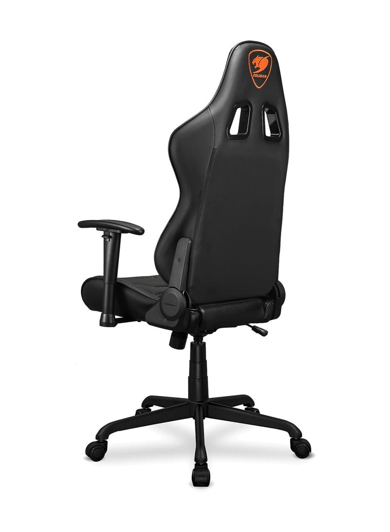 Cougar Gaming Chair Armor Elite, Steel-Frame, Breathable PVC Leather, 160° Recliner System, 120Kg Weight Capacity, 2D Adjustable Arm-Rest, Steel 5-Star Base - Black