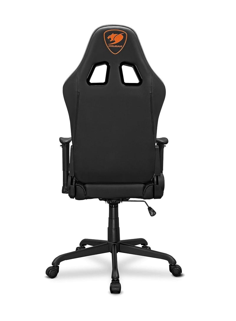 Cougar Gaming Chair Armor Elite, Steel-Frame, Breathable PVC Leather, 160° Recliner System, 120Kg Weight Capacity, 2D Adjustable Arm-Rest, Steel 5-Star Base - Black