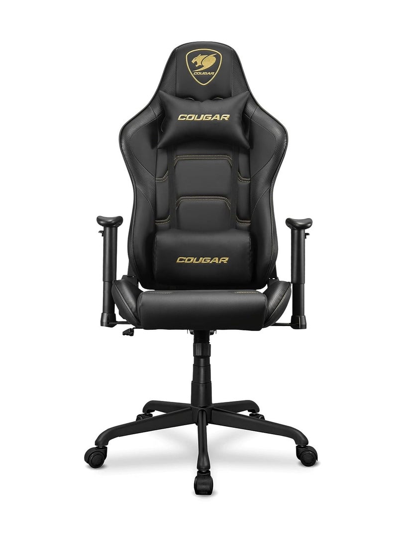 Cougar Gaming Chair Armor Elite, Steel-Frame, Breathable PVC Leather, 160° Recliner System, 120Kg Weight Capacity, 2D Adjustable Arm-Rest, Steel 5-Star Base- Royal