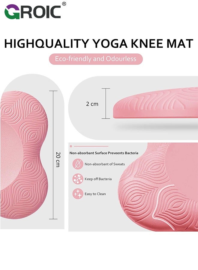 2PCS Yoga Knee Pad, Non-slip Yoga Mats for Women Kneeling Support for Yoga Comfortable & Lightweight Yoga Knee Pads Cushion for Knees,Pilates Kneeling Pad