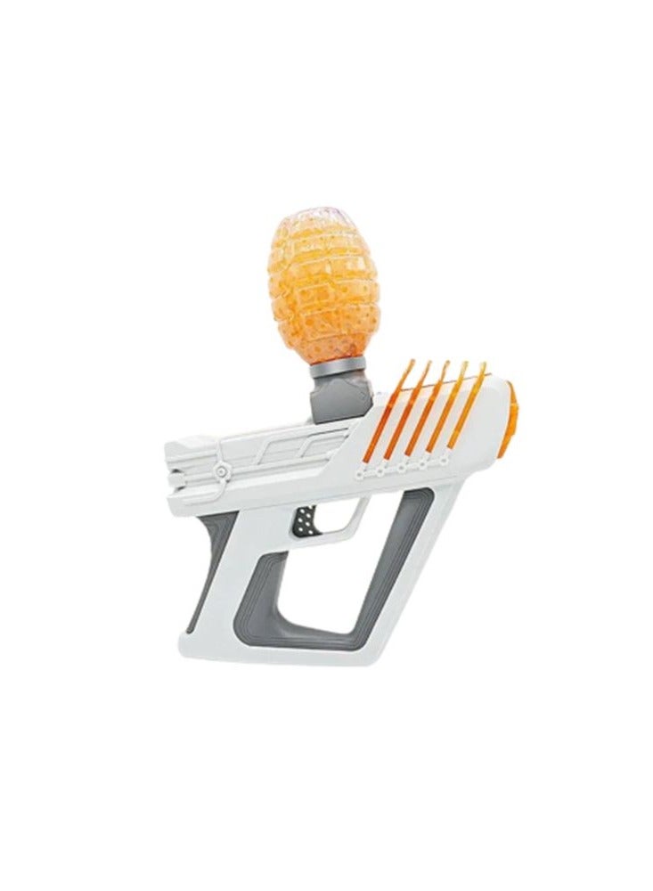 Electric Gel Water Bead Blaster Toy Gun (White and Orange)