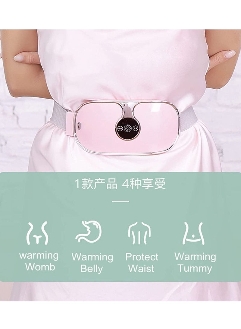 Heating Pads for Cramps Portable Rechargeable USB Menstrual Heating Pad Fast Period Pain Relief Heating Pads with 3 Heat and 3 Massage Modes Back or Belly Heating Pads Gifts for Women