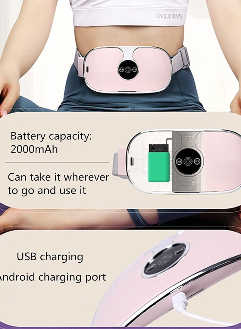 Heating Pads for Cramps Portable Rechargeable USB Menstrual Heating Pad Fast Period Pain Relief Heating Pads with 3 Heat and 3 Massage Modes Back or Belly Heating Pads Gifts for Women