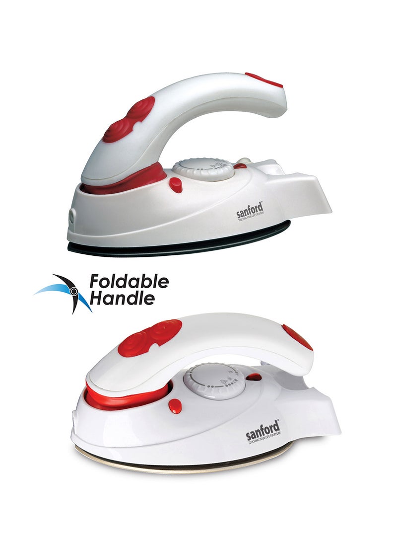 Compact & Portable Steam Iron With Ceramic Non-Stick Soleplate and Continuous Steam, Travel Friendly 110 ml 1200 W SF43SI BS White